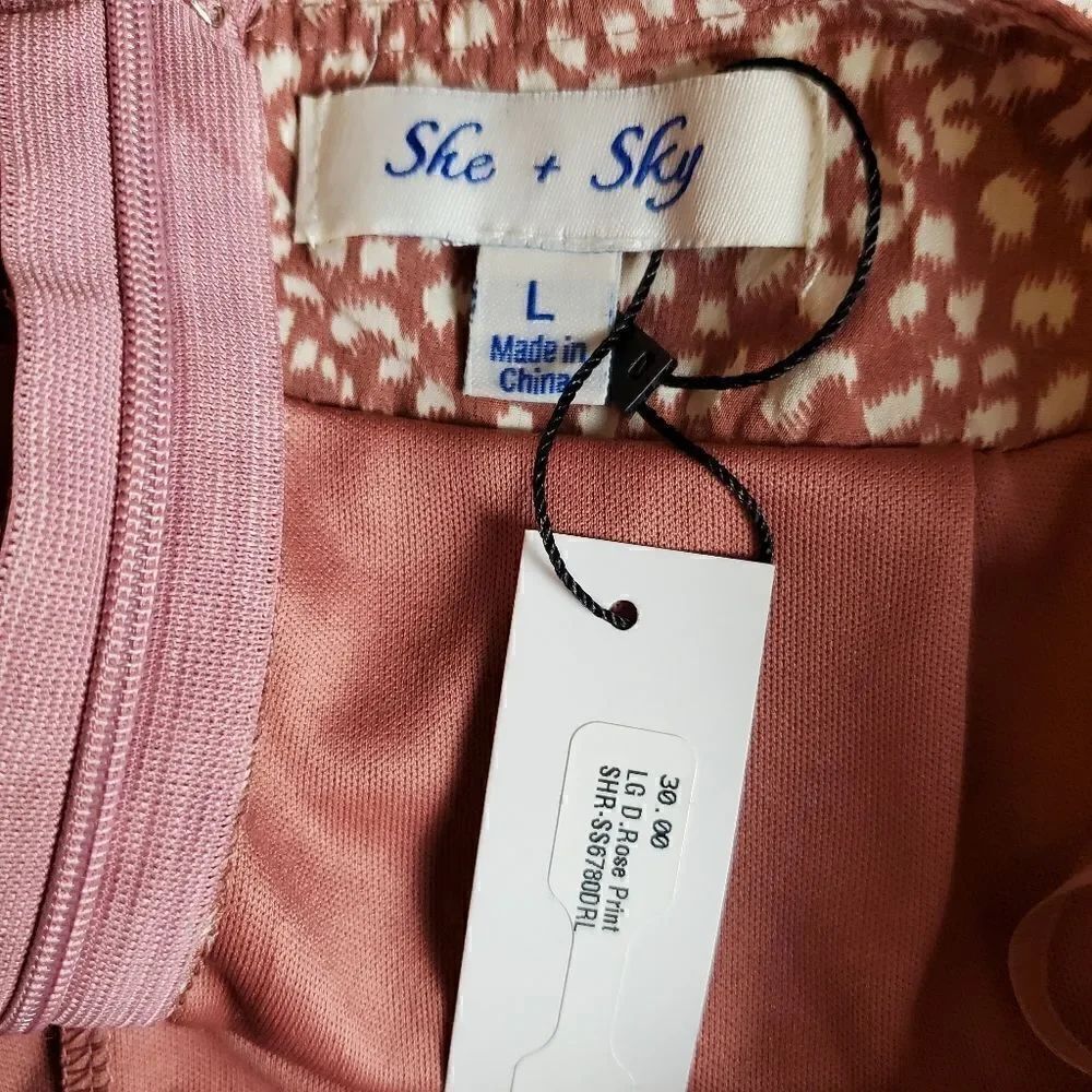 She + Sky Printed Shorts Size Large - Picture 4 of 5